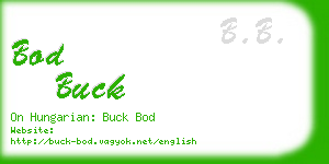 bod buck business card